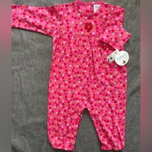 NWT Tykes by Carters Girls 24m Floral One Piece Body Suit